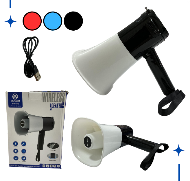 Megáfono Altavoz Recargable Bluetooth