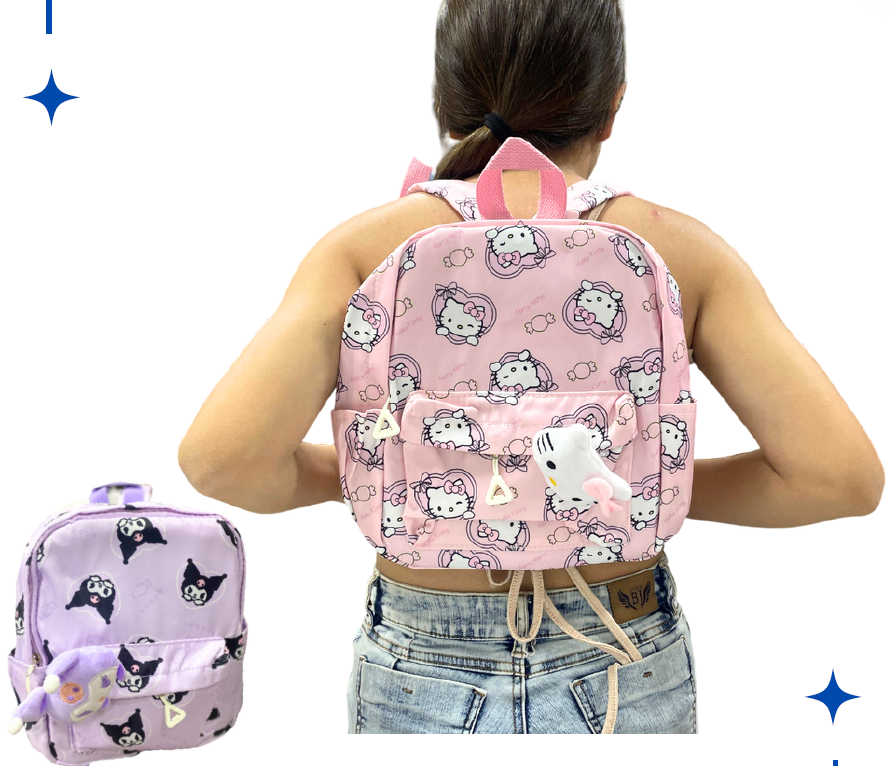 Mochila Infantil Estampada + Llavero