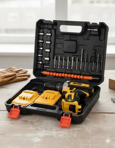 Kit Taladro Inalámbrico con Accesorios – Todo lo que Necesitas en un Maletín
