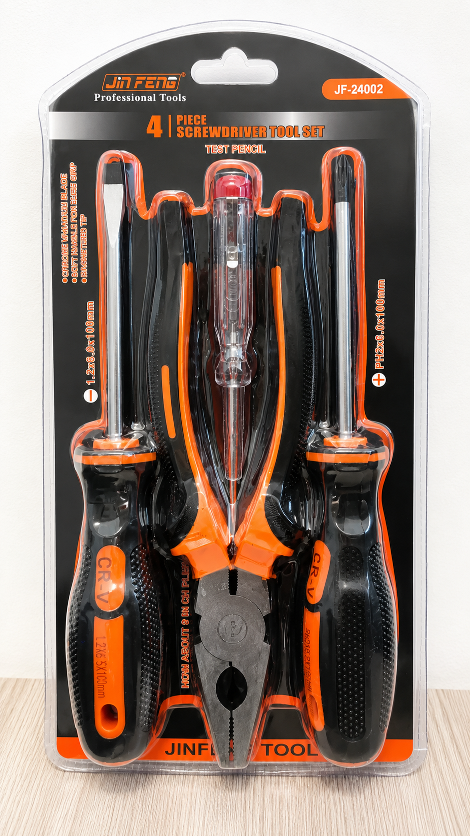 Set de Herramientas Jin Feng 4 Piezas – Esenciales para el Hogar
