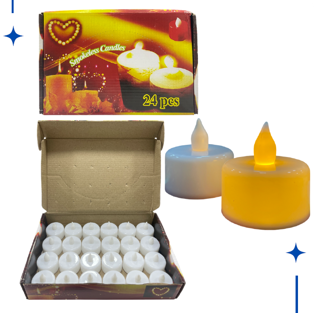 Mini Vela LED Decorativa Pack 24