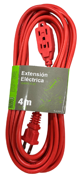 Extensión Eléctrica Naranja 4M