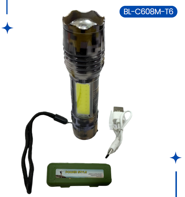 Linterna Recargable LED Táctica