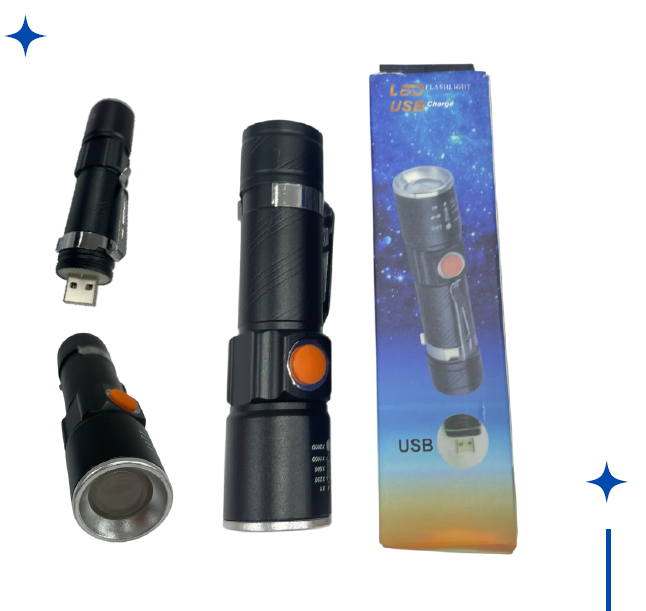 Linterna Recargable USB 10cm