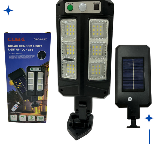 Lámpara Solar LED Sensor Movimiento 6 LED