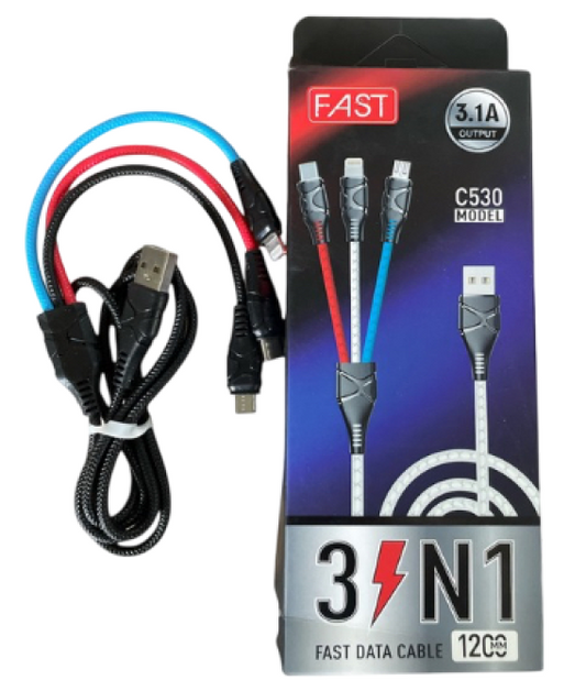 Cable USB 3 en 1 C530