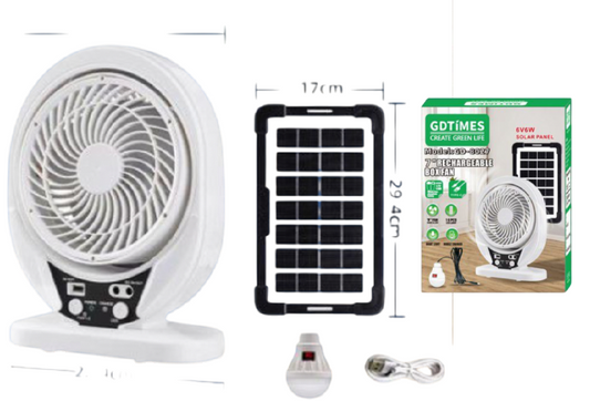 Ventilador Solar con Panel GD-8027