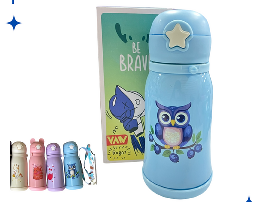 Termo Infantil metálico Animalitos 500 ml